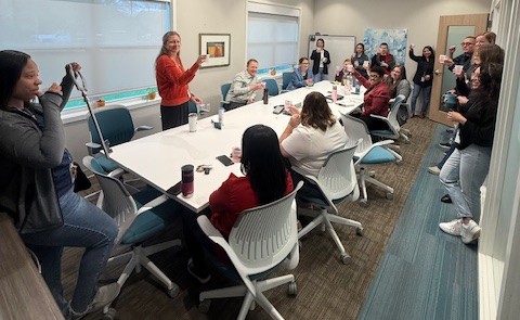 People celebrating Key Day at Safe Haven