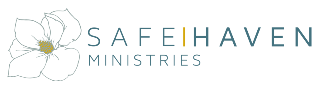 Safe Haven Ministries' logo with magnolia flower