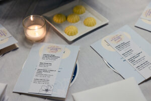 Luncheon agenda and upcoming events flyer
