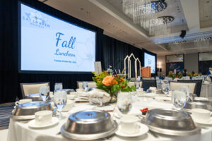Luncheon screen and table